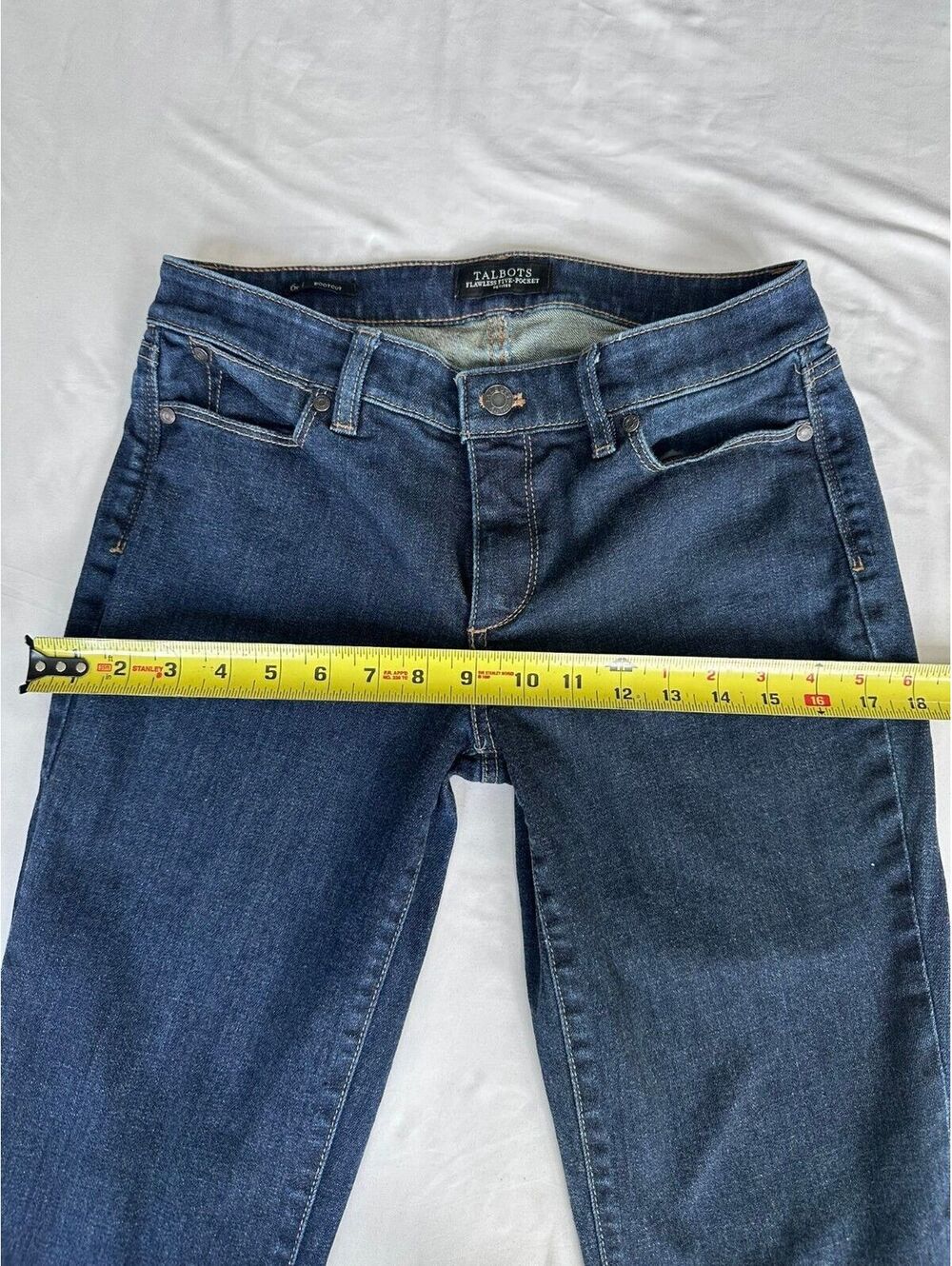 Talbots 6P Petite Flawless Five-Pocket Bootcut Stretch Denim Jeans - Picture 5 of 10